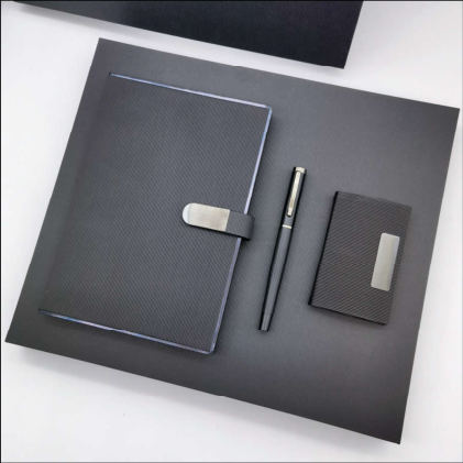 Parure carnet & stylo — Carnet A5, stylo à pointe tactile et porte-cartes, personnalisable aux couleurs de votre entreprise