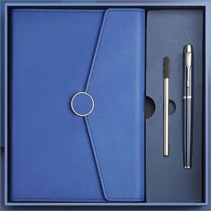 Parure carnet & stylo — Carnet A5, stylo à pointe tactile et recharge, personnalisable aux couleurs de votre entreprise