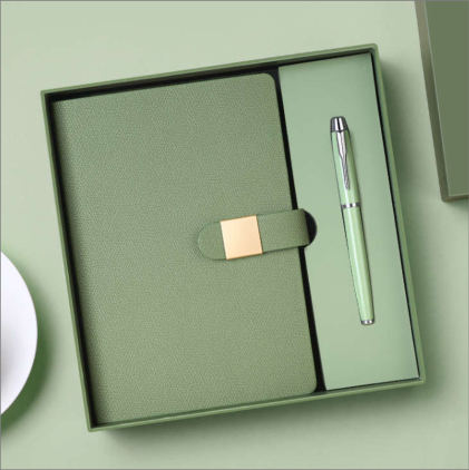 Parure carnet & stylo — Carnet A5 et stylo à pointe tactile, personnalisable aux couleurs de votre entreprise