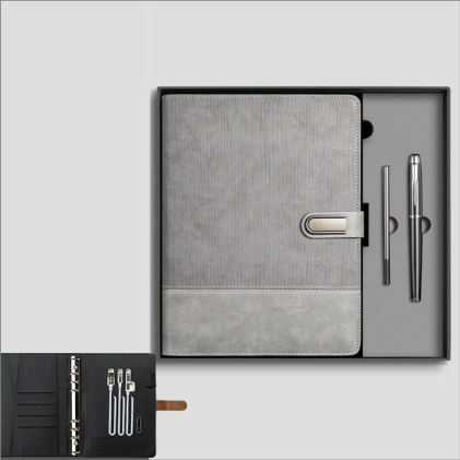 Parure carnet & stylo — Carnet A5, stylo bille et recharge, personnalisable aux couleurs de votre entreprise