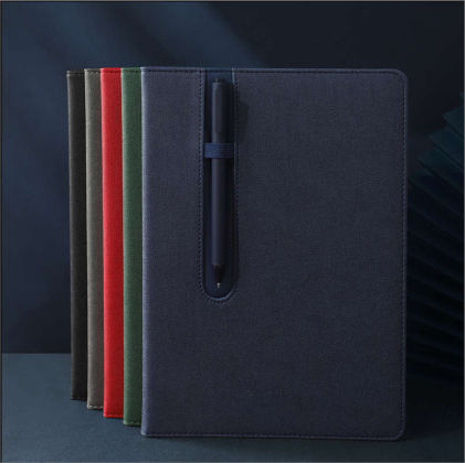 Parure carnet & stylo — Carnet A5 et stylo bille, personnalisable aux couleurs de votre entreprise
