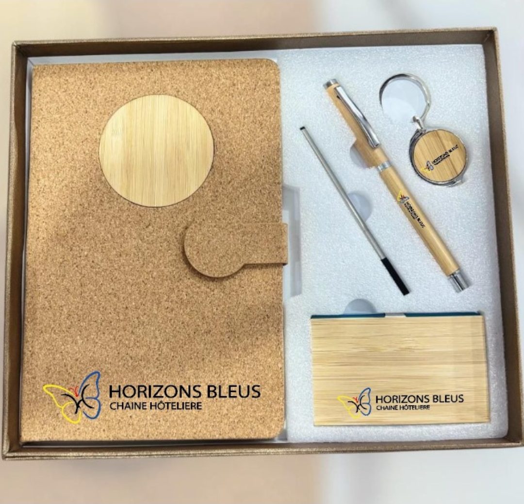 Coffret bois et liège Horizons Bleus